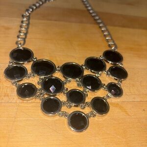 Lia Sophia Elegant Black and Silver Necklace